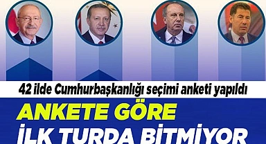 Nisan ayında 42 ilde Cumhurbaşkanlığı seçimi anketi yapıldı..