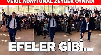 Vekil adayı Ünal zeybek oynadı