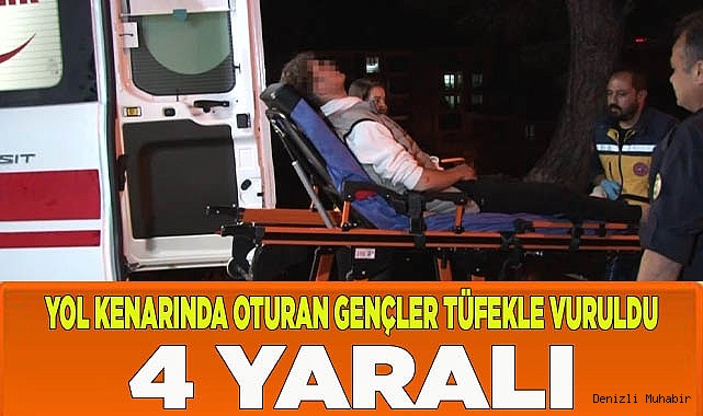 Yol kenarında oturan gençler tüfekle vuruldu