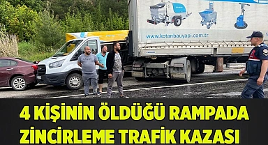 4 kişinin öldüğü rampada zincirleme trafik kazası