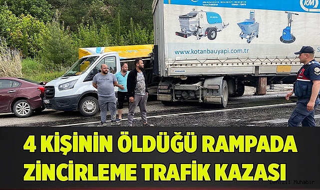 4 kişinin öldüğü rampada zincirleme trafik kazası