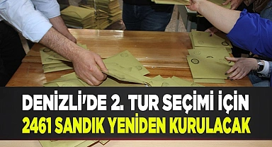 Denizli'de 2. tur seçimi için 2461 sandık yeniden kurulacak