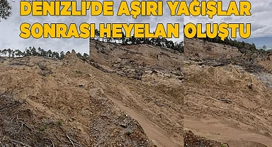 Denizli'de aşırı yağışlar sonrası heyelan oluştu