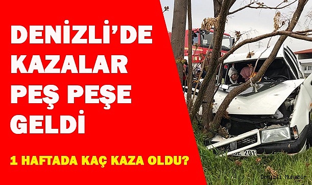 Denizli'de haftalık kaza bilançosu