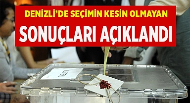 Denizli’de seçimin kesin olmayan sonuçları açıklandı