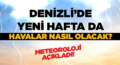 Denizli'de yeni hafta havalar nasıl olacak? Pazartesi ve Salıya Dikkat