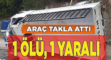Diş tedavisinden dönen çifti taşıyan araç takla attı: 1 ölü, 1 yaralı