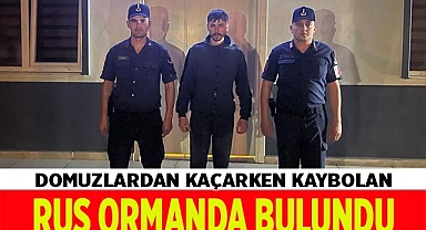 Domuzlardan kaçarken kaybolan Rus ormanda Jandarma tarafından bulundu