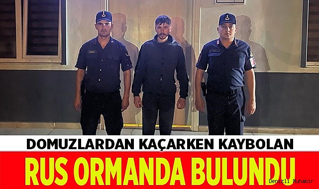 Domuzlardan kaçarken kaybolan Rus ormanda Jandarma tarafından bulundu