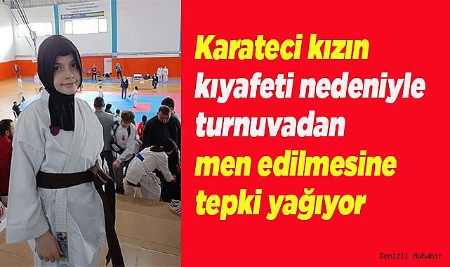 Karateci kızın kıyafeti nedeniyle turnuvadan men edilmesine tepki yağıyor