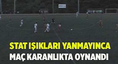 Stat ışıkları yanmayınca maç karanlıkta oynandı