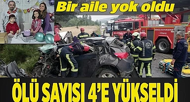 Tırın biçtiği otomobildeki ölü sayısı 4’e yükseldi