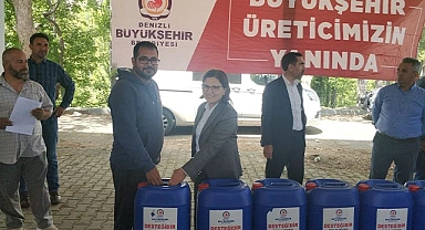 Denizli’de Alabalık Yetiştiricilerine Dezenfektan Dağıtımı Yapıldı.
