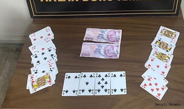 Denizli’de kumar oynayan 18 kişiye 72 bin 990 TL idari para cezası