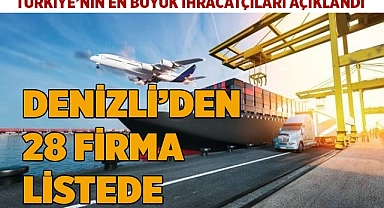Denizli'den 28 firma listeye girdi