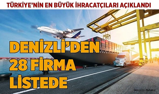 Denizli'den 28 firma listeye girdi