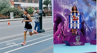 Denizlili Buse, triatlonda Türkiye şampiyonu oldu