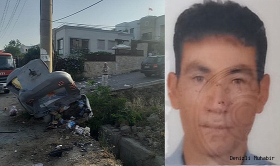 Direğe çarpan sürücü öldü
