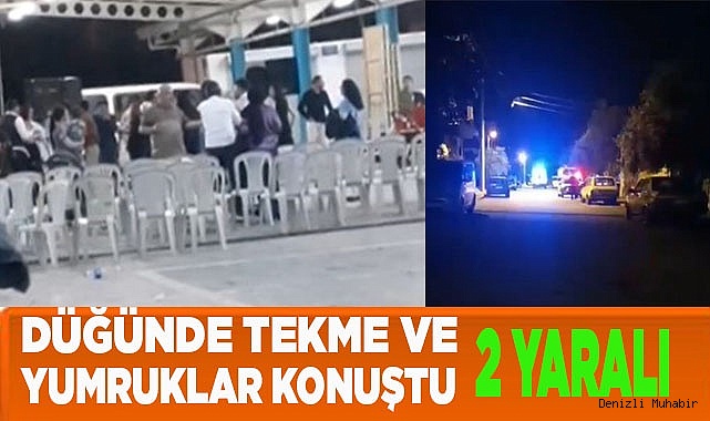 Düğünde tekme ve yumruklar konuştu; 2 yaralı