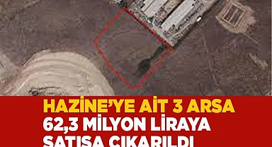 Hazine’ye ait 3 arsa 62,3 milyon liraya satışa çıkarıldı
