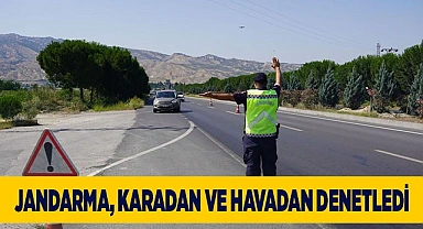 Jandarma, karadan ve havadan denetliyor