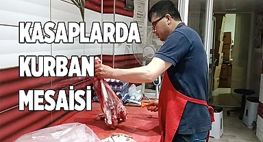 Kasaplarda kurban mesaisi
