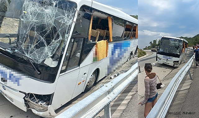 Kontrolden çıkan otobüs kanala düştü