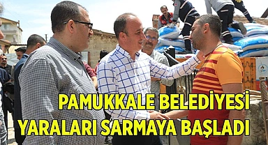 PAMUKKALE BELEDİYESİ YARALARI SARMAYA BAŞLADI