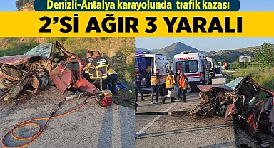 Trafik kazası: 2’si ağır 3 yaralı