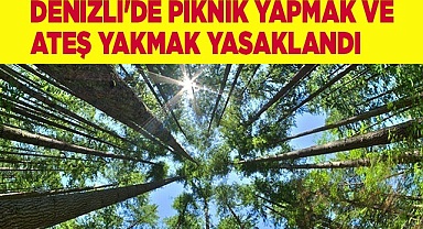 Denizli'de piknik yapmak ve  ateş yakmak yasaklandı