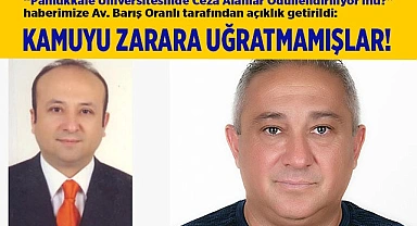 Kamuyu zarara uğratmamışlar!