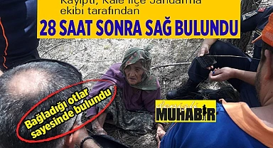 Kayıp 105 yaşındaki kadını Kale Jandarması buldu