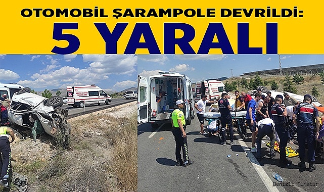 Otomobil şarampole devrildi: 5 yaralı