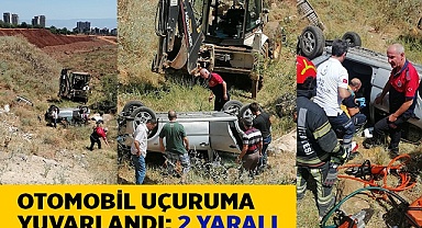 Otomobil uçuruma yuvarlandı: 2 yaralı