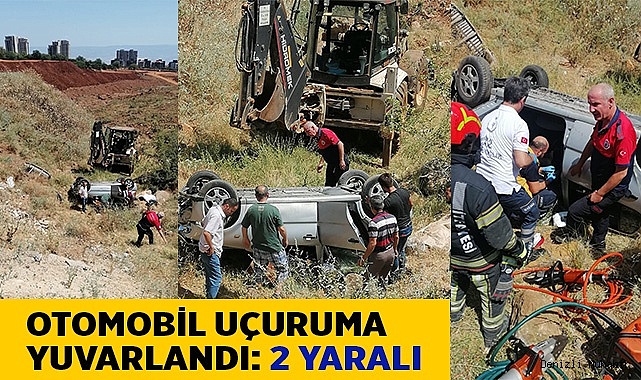 Otomobil uçuruma yuvarlandı: 2 yaralı