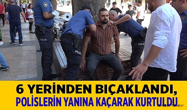Polislerin yanına kaçarak kurtuldu