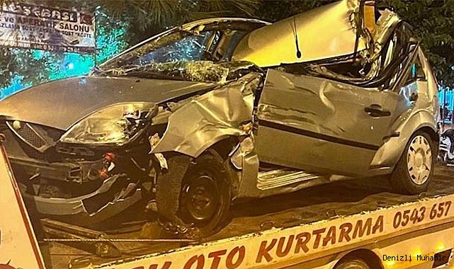 Tırla çarpıştı, hurdaya döndü