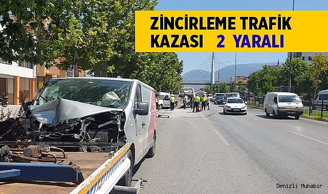 Zincirleme trafik kazasında 2 kişi yaralandı