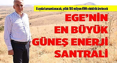 8 ayda tamamlanacak, yıllık 180 milyon KWh elektrik üretecek