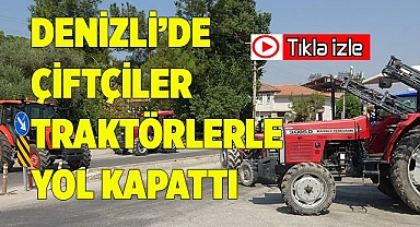 Bankanın taşınma kararına tepki gösteren çiftçiler traktörlerle yol kapattı