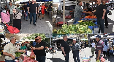 BAŞKAN ŞEVİK PAZAR ESNAFINI ZİYARET ETTİ