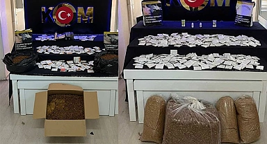 Denizli'de binlerce kaçak tütün ürünü ele geçirildi