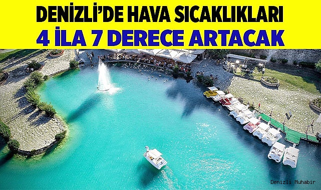Denizli’de hava sıcaklıkları 4 ila 7 derece artacak
