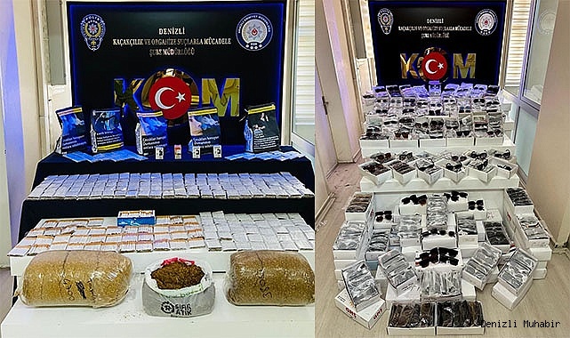 Denizli’de kaçakçılık operasyonlarında 9 kişi yakalandı