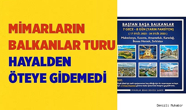 Mimarların Balkanlar turu hayalden öteye gidemedi