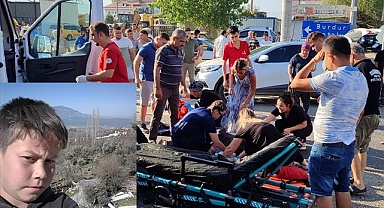 Otomobille çarpışan 15 yaşındaki motosiklet sürücüsü çocuk öldü