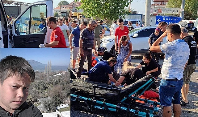 Otomobille çarpışan 15 yaşındaki motosiklet sürücüsü çocuk öldü