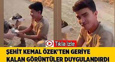 Şehit Kemal Özek'ten geriye kalan görüntüler duygulandırdı