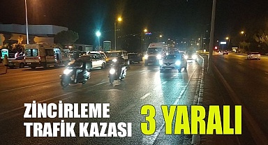 Zincirleme trafik kazası 3 yaralı