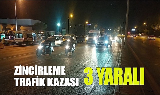 Zincirleme trafik kazası 3 yaralı
